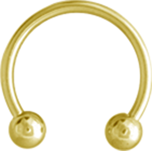 SS316L GOLD CIRCULAR BARBELLS (1.0MM FOR NOSE)