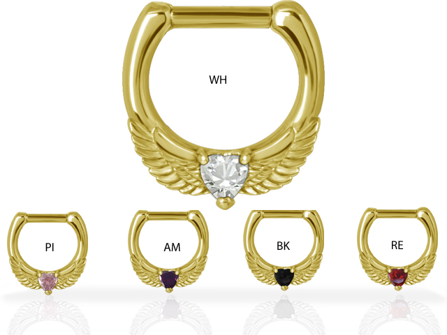 SS316L GOLD PVD SEPTUM CLICKER