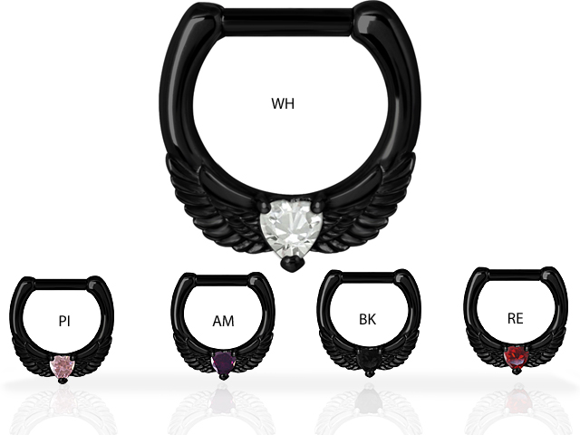 SS316L BLACK PVD SEPTUM CLICKER