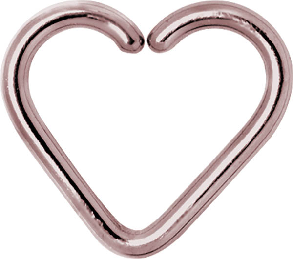 SS316L ROSE GOLD  CONTINOUS ANNEALED HEART RING