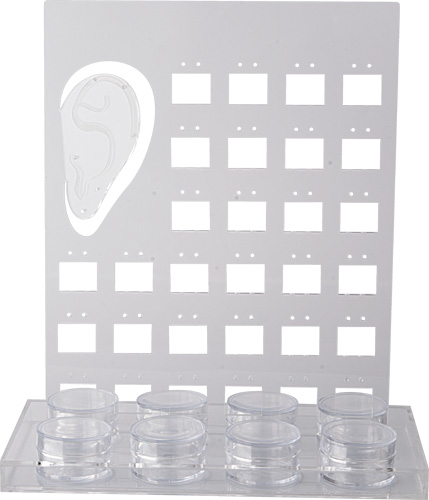 EMPTY ACRYLIC DISPLAY FOR HINGED RINGS (50PCS) W. 8 BOXES