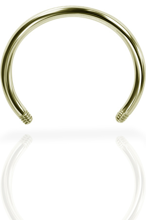 SS316 ZIRCON GOLD PVD CIRCULAR BARBELL PINS (STEMS)