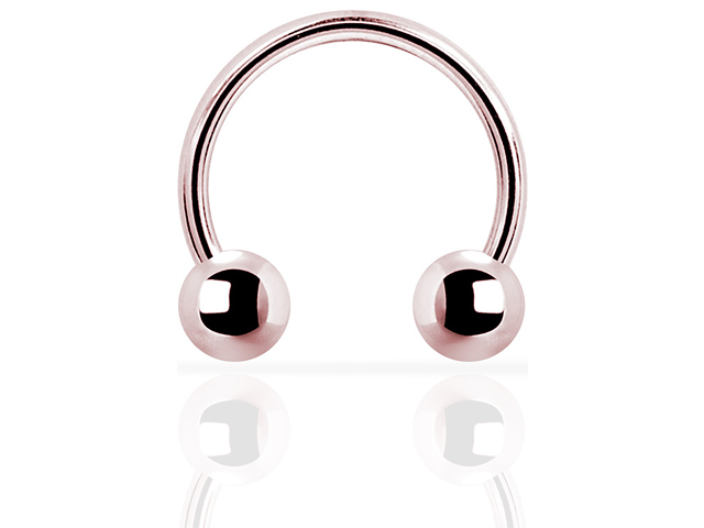 SS316L ROSE GOLD MICRO CIRCULAR WITH BALLS