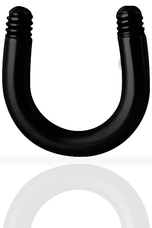BLACK PVD SS316L MICRO U SHAPE BARBELL PINS