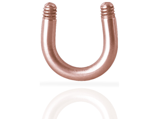 ROSE GOLD  STEEL PVD MICRO U SHAPE BARBELL PINS