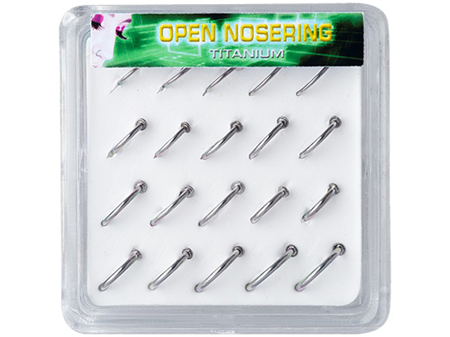 TITANIUM OPEN NOSERING DISPLAY (20PCS)