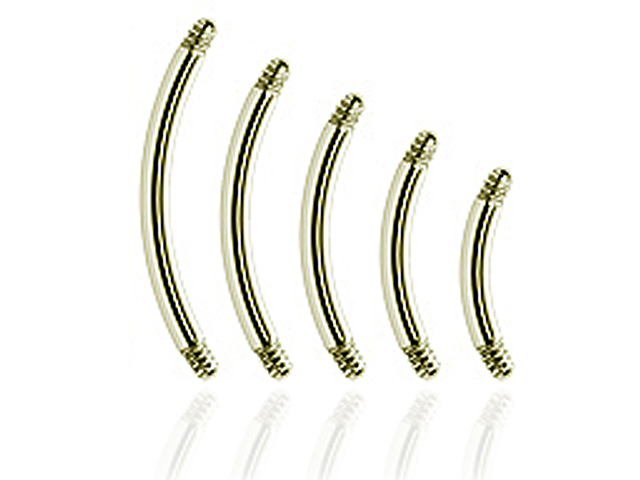 ZIRCON STEEL PVD BANANA PINS (STEMS)