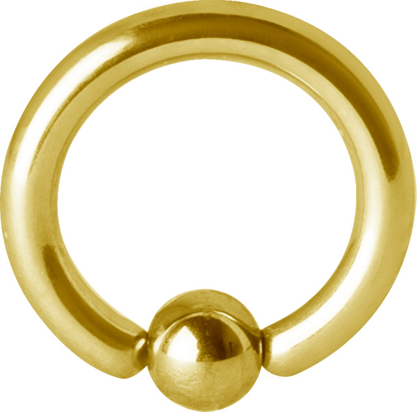 SS316L  GOLD PVD MICRO BALL CLOSURE RING