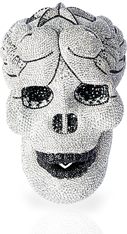 CRYSTAL SKULL SHOWPIECE (OLD SCHOOL/SWALLOW AND NORDIC STAR)