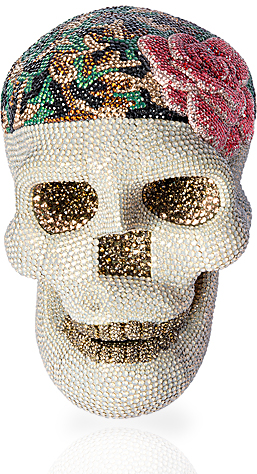 CRYSTAL SKULL SHOWPIECE (CAMOUFLAGE AND ROSE)