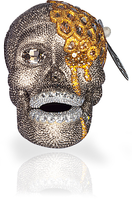 CRYSTAL SKULL SHOWPIECE (HONEY COMB)