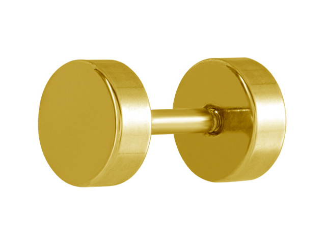 SS316L PVD GOLD  FAKE PLUGS