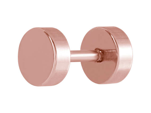 SS316L PVD ROSEGOLD  FAKE PLUGS