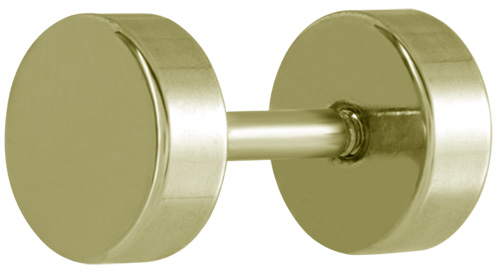 SS316L PVD ZIRCONGOLD  FAKE PLUGS