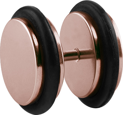 SS316L PVD ROSE GOLD FAKE PLUGS