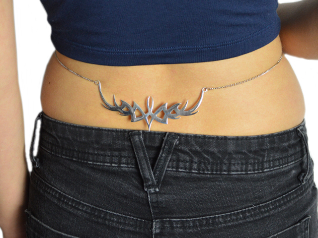 SILBER 925 TRIBAL MIT EDELSTAHLKETTE