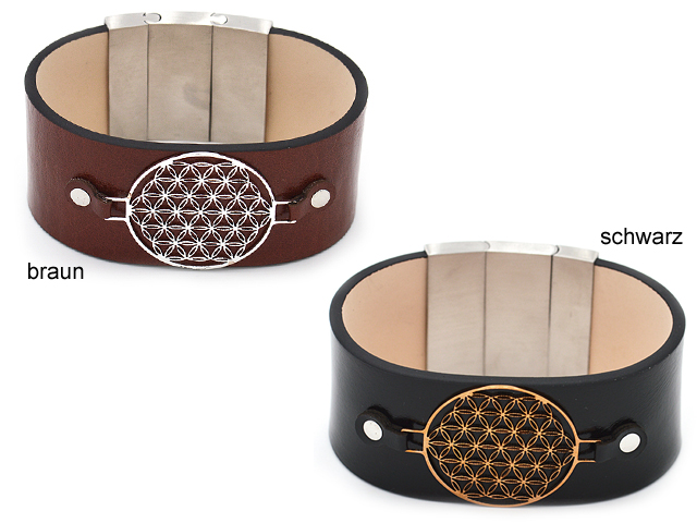 Lederarmband mit Edelstahlverschluss