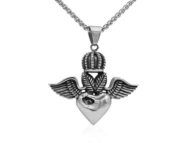 Edelstahlanhänger "Heartwings"