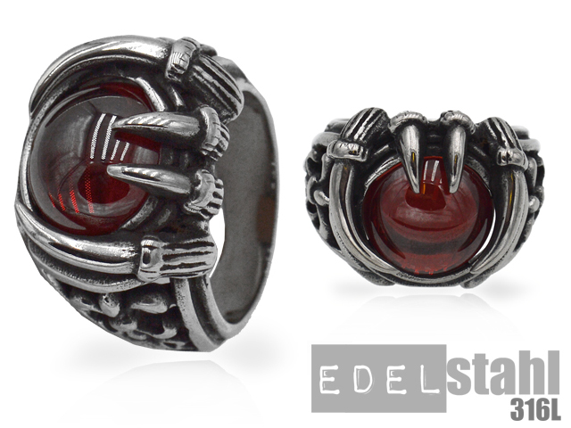 Edelstahlring mit Stein