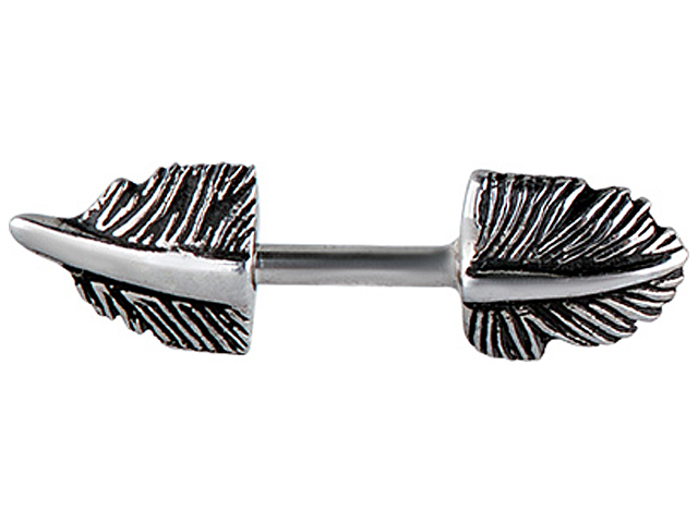 SS316L DOUBLE HELIX MICRO BARBELLS (FEATHER)