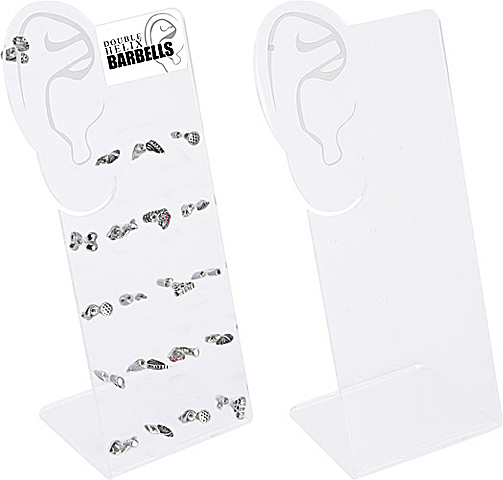 THICK ACRYLIC STAND FOR DOUBLE HELIX BARBELLS (20 HOLES, EAR SHA