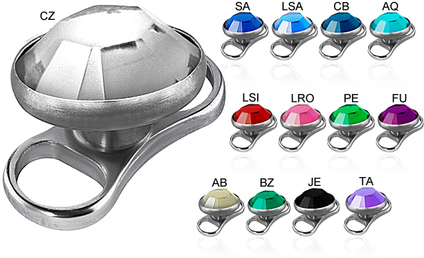 TITANIUM DERMAL ANCHOR W. JEWELLED DISC