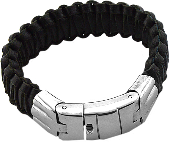 Lederarmband "Torsten" mit Edelstahlverschluss