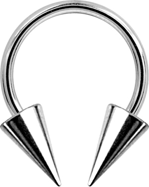 SS316L CIRCULAR BARBELLS W. SPIKES
