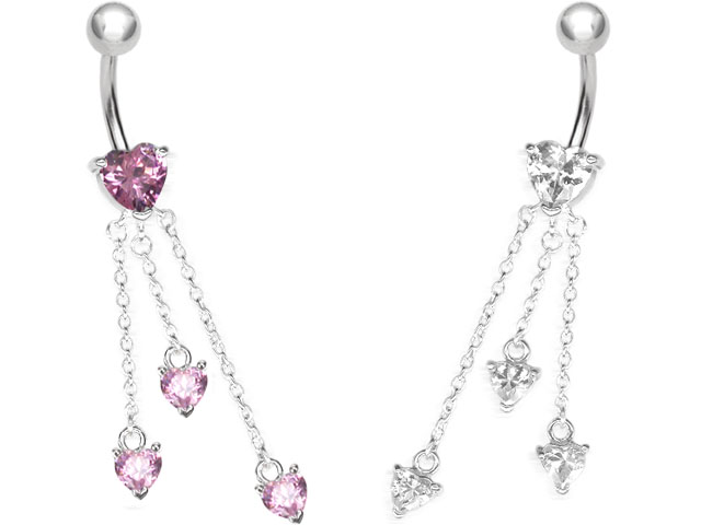 SILVER BANANA WITH CUBIC ZIRCONIA