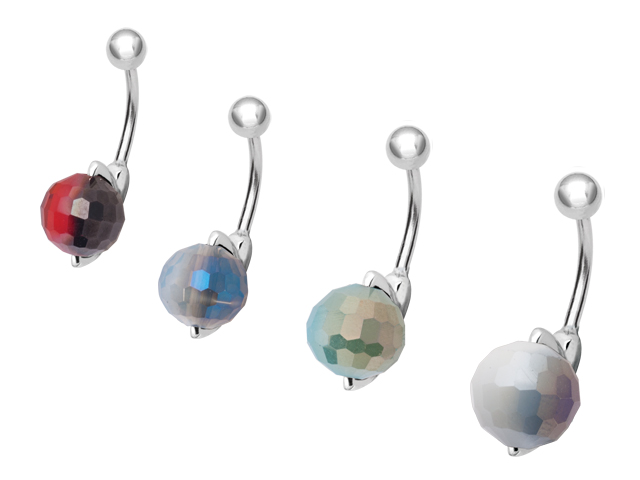 SS316L CASTING CRYSTAL BAROQUE BEAD BANANAS