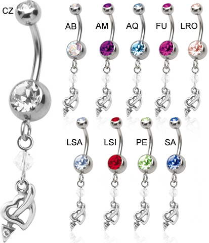 SS316L DOUBLE JEWELLED BANANA