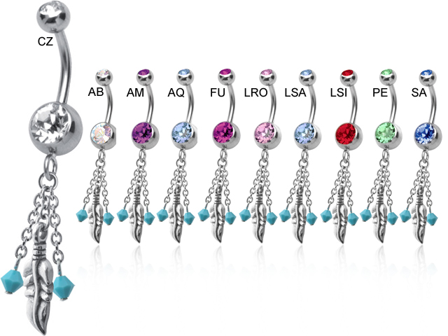 SS316L DOUBLE JEWELLED BANANA