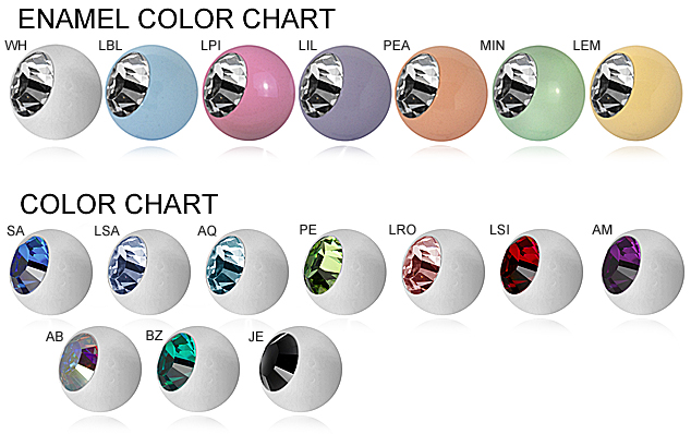 ENAMEL SS316L JEWELLED MICRO BALLS