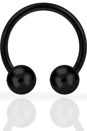 SS316L BLACK STEEL CIRCULAR BARBELLS