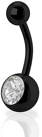 SS316L BLACK STEEL JEWELLED BANANAS