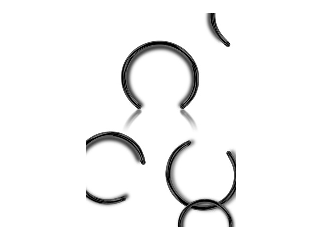 SS316L BLACK STEEL MICRO CIRCULAR BARBELL PINS (STEMS)