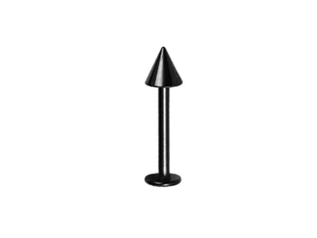 SS316L BLACK STEEL MICRO LABRETS WITH CONE