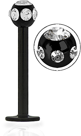 SS316L BLACK TIFFANY MICRO LABRET