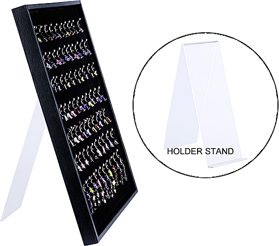 ACRYLIC DESKTOP TRAY HOLDER STAND (30°) FOR PRESENTATION DISPLAY
