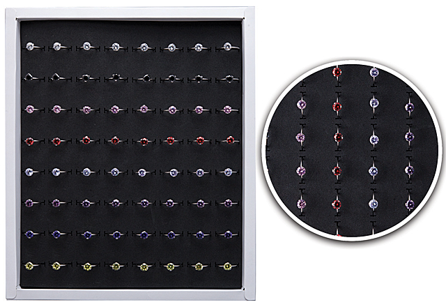 SMALL CARDBOARD PRESENTATION TRAY FOR 56PC WIRE RINGS (SOLD EMPT