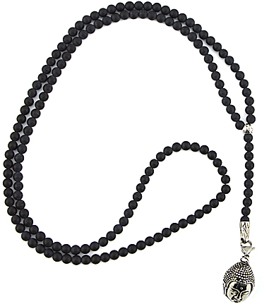 Onyxkette mit Edelstahl