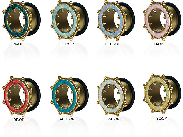 BRASS CASTING AFGHAN TUNNELS WITH SYN OPAL INLAY