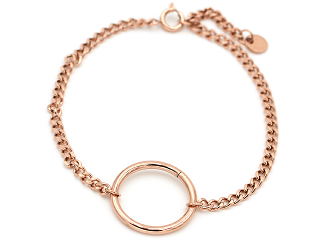 Edelstahlarmband rosegold "Ring"