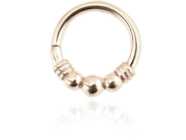 ROSEGOLD STEEL HINGED RING