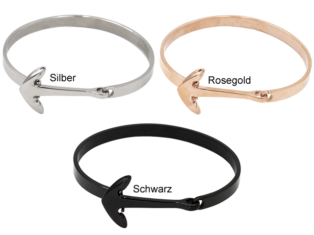 Edelstahlarmreif "Anker"