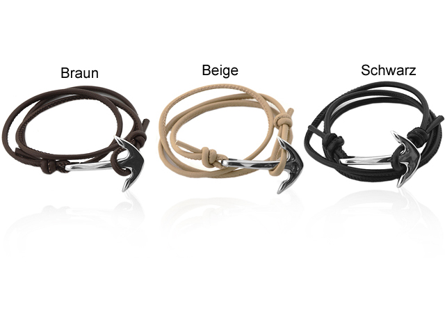 Lederarmband "Felix" mit Edelstahl