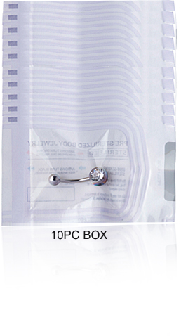 (10PC BOX) STERILIZED JEWELLED TITANIUM BANANAS