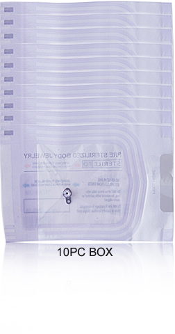 (10PC BOX) STERILIZED TITANIUM DERMAL ANCHOR W. JEWELLED DISC (1