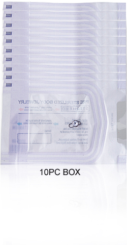 (10PC BOX) STERILIZED TITANIUM DERMAL ANCHOR W. JEWELLED DISC (1