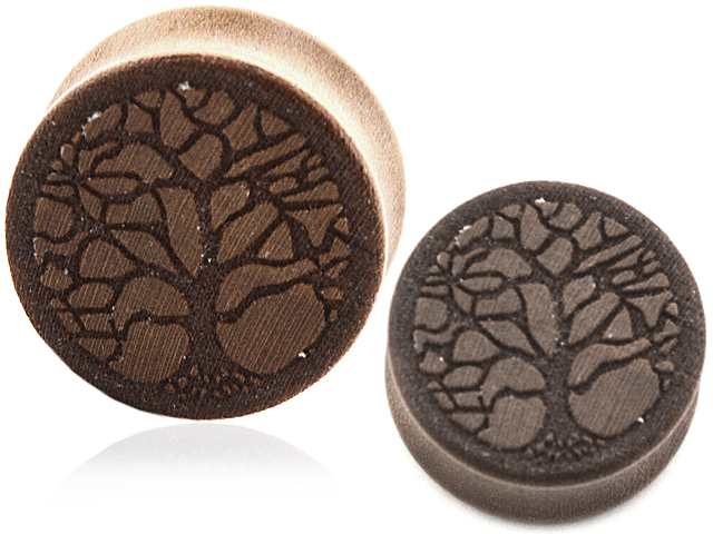 WOODEN PLUG "TREE OF LIFE"